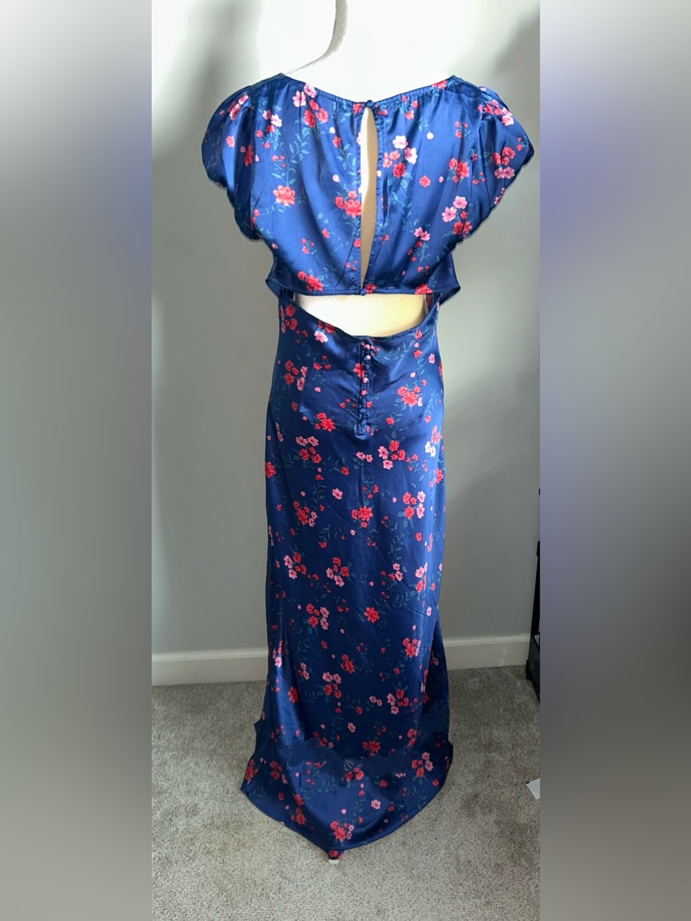 NWT Free People Butterfly Babe Lace Floral Printed Maxi Dress Sz XL - Picture 8 of 14